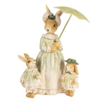 Beeld Konijn 21 cm Bruin Groen Polyresin