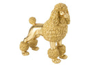 J-Line decoratie Poedel Staand - polyresin - goud - extra L