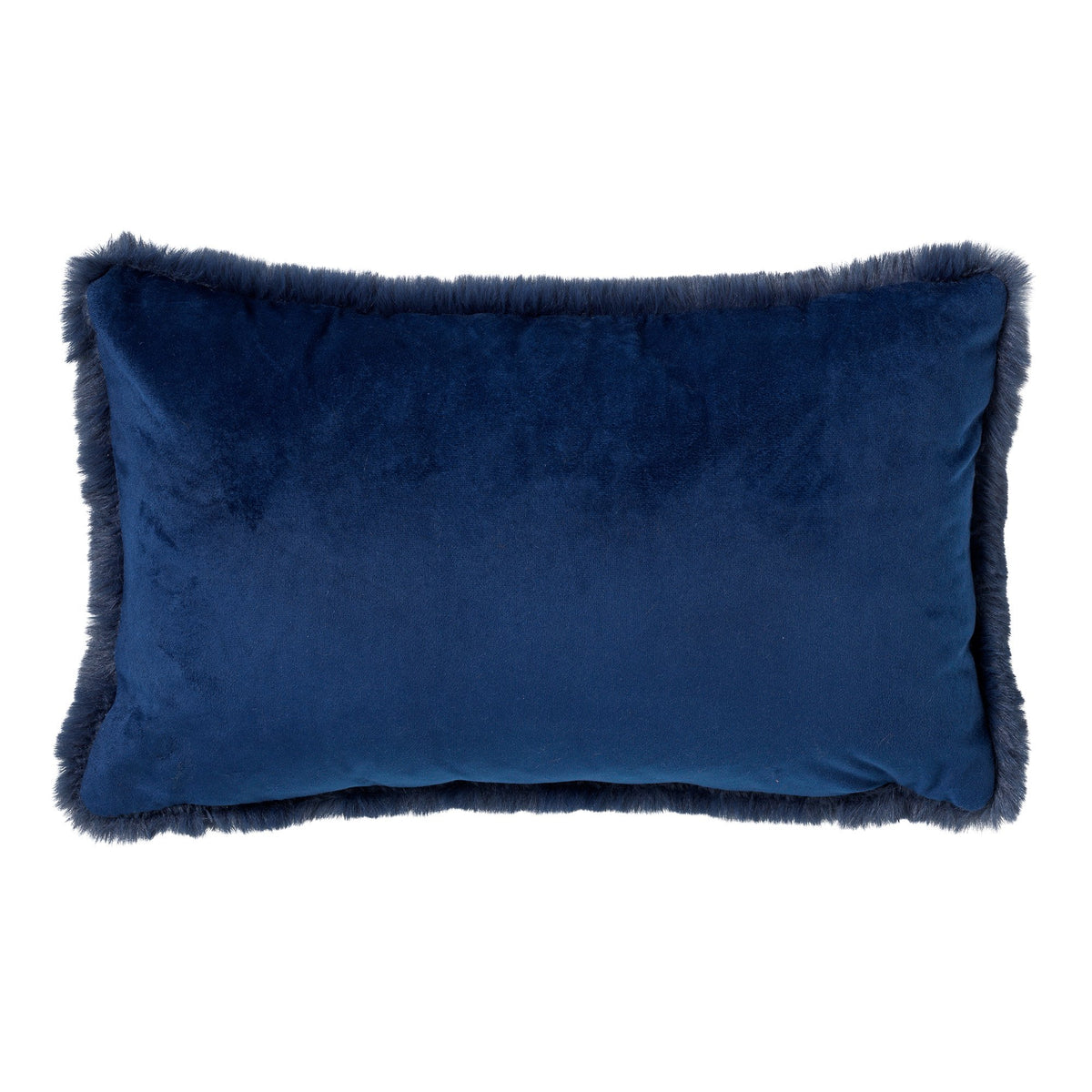 Dutch Decor Zaya - Kussen 30x50 cm - Imitatiebont look - Insignia Blauw - Blauw
