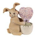 Beeld Konijn 12 cm Bruin Roze Polyresin