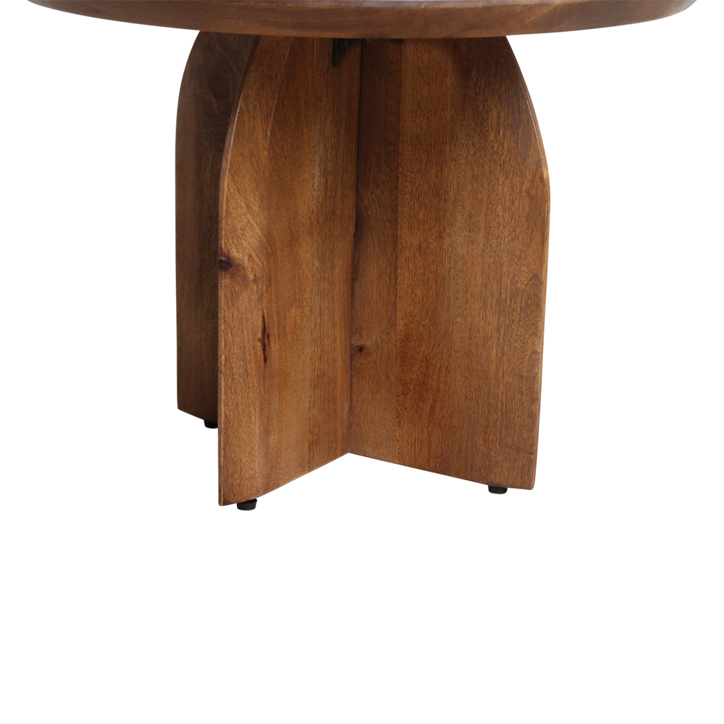 Bullnose bijzettafel mangohout Ø55 cm