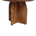 Bullnose bijzettafel mangohout Ø55 cm