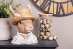 Decoratie Beeld Konijn 23 cm Wit Kunststof