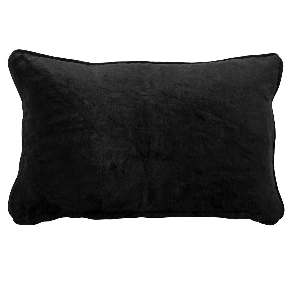 Chloe | Kussen | 30x50 cm Raven | Zwart | Velvet | Hoii | Met luxe binnenkussen