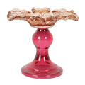 Waxinelichthouder Ø 14x11 cm Oranje Glas Theelichthouder