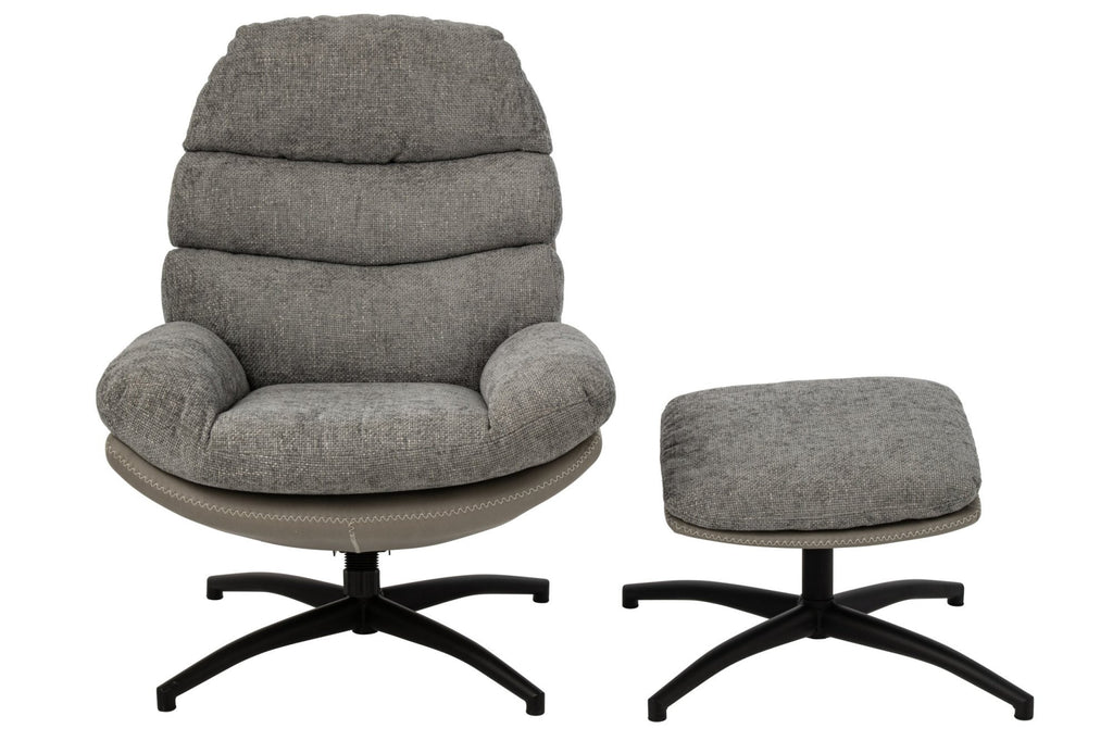 J-Line Fauteuil - metaal - grijs