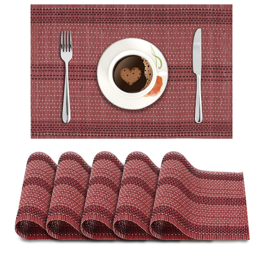 Eettafelplacemats – Hittebestendig Bamboe – 45x30 cm, Set van 6