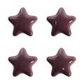 Deurknop Set van 4 Ster Ø 4 cm Paars Keramiek Meubelknop