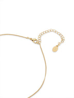 Ketting met stenen studs – mode-sieraden – goudkleurige legering – lengte 46 cm