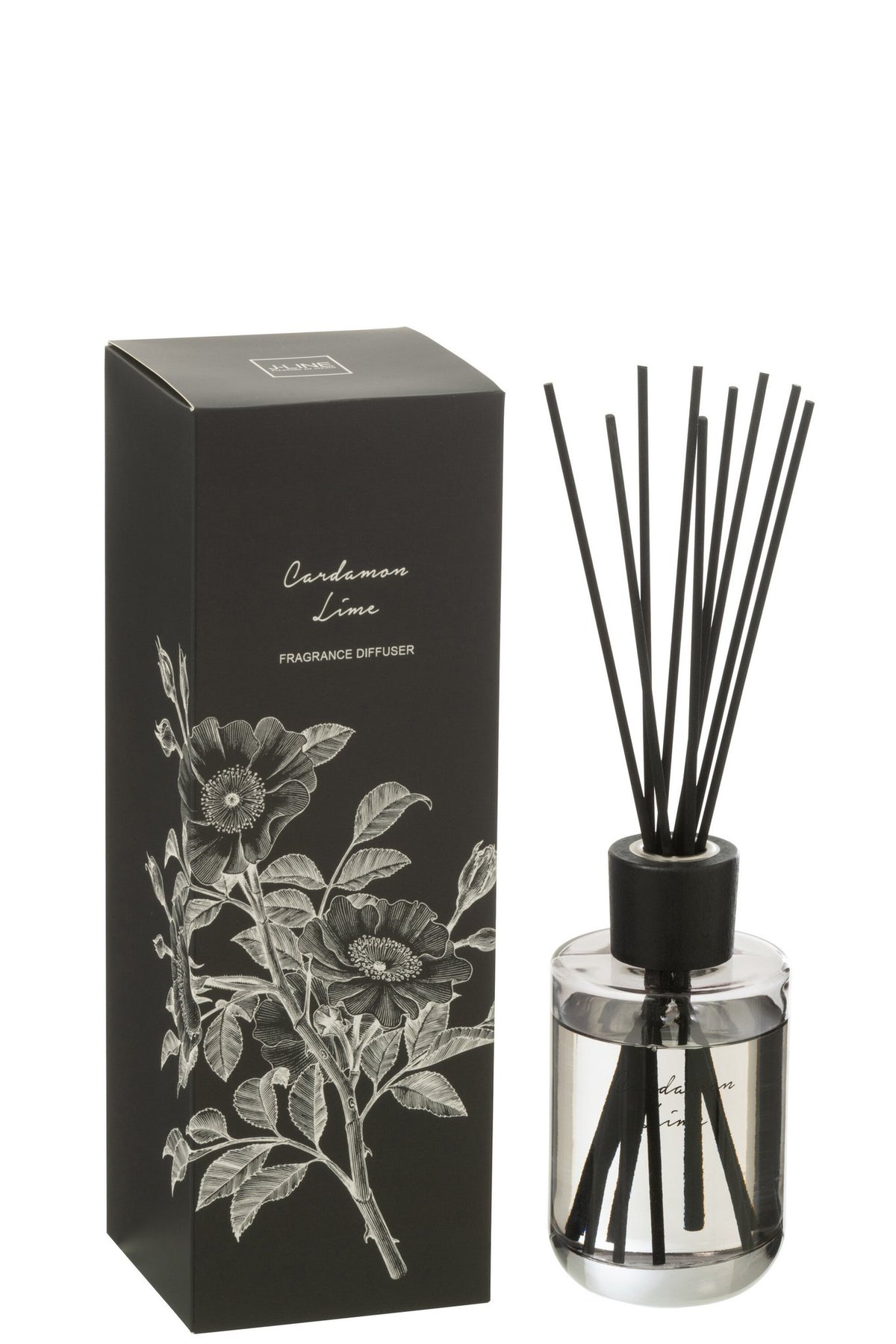 J-Line geurolie Walk in the Woods - Kardemom Limoen - zwart - 180 ml