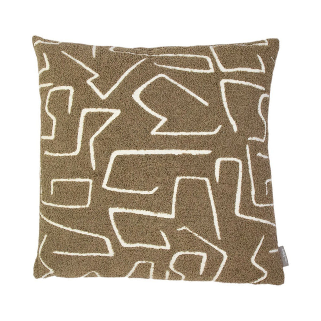 Roy Chenille Jaquard Kussen taupe 45x45cm
