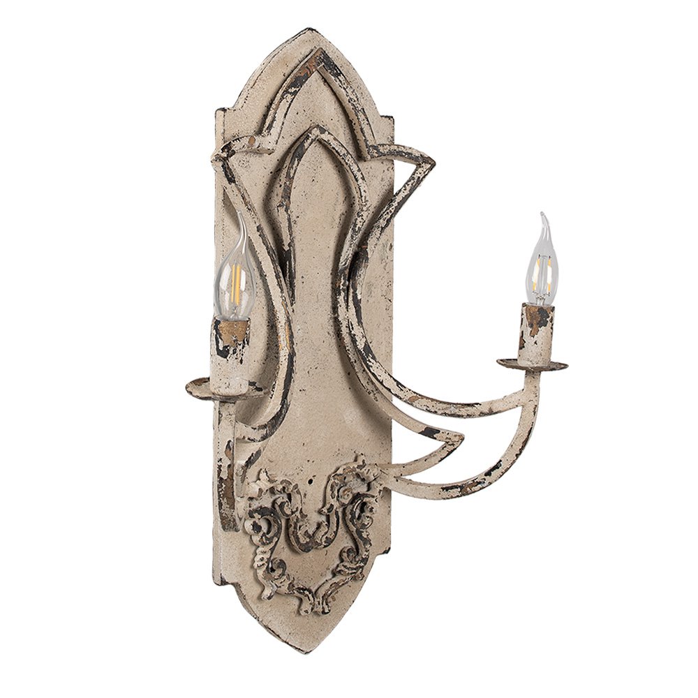 Wandlamp 41x17x60 cm Beige Metaal Muurlamp