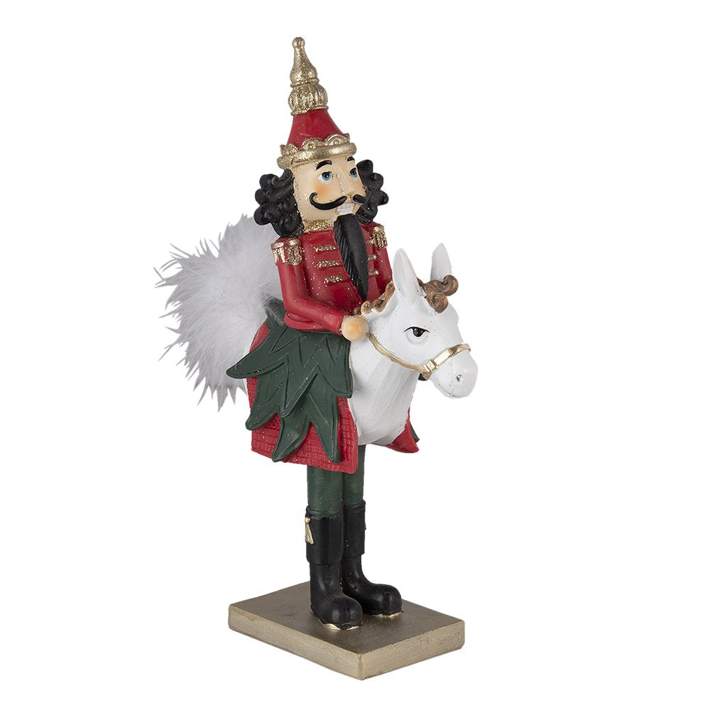 Beeld Notenkraker 25 cm Rood Groen Kunststof Kerstdecoratie