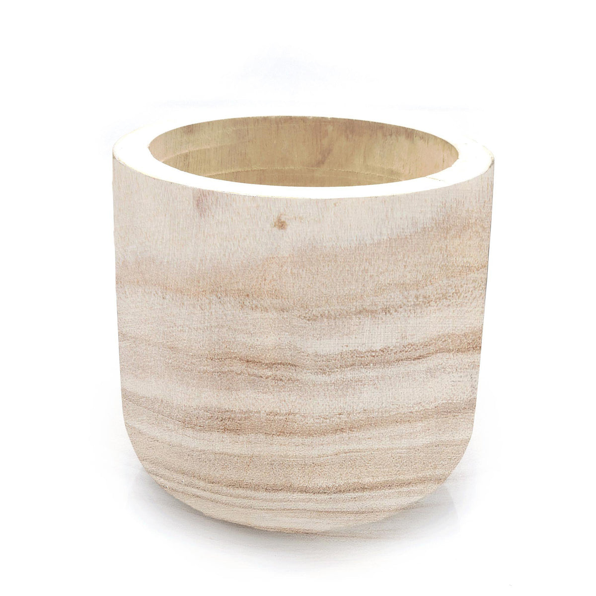 Paulownia houten pot 18x20cm naturel