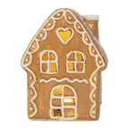 Gingerbread house met LED 8x6x11 cm Bruin Keramiek