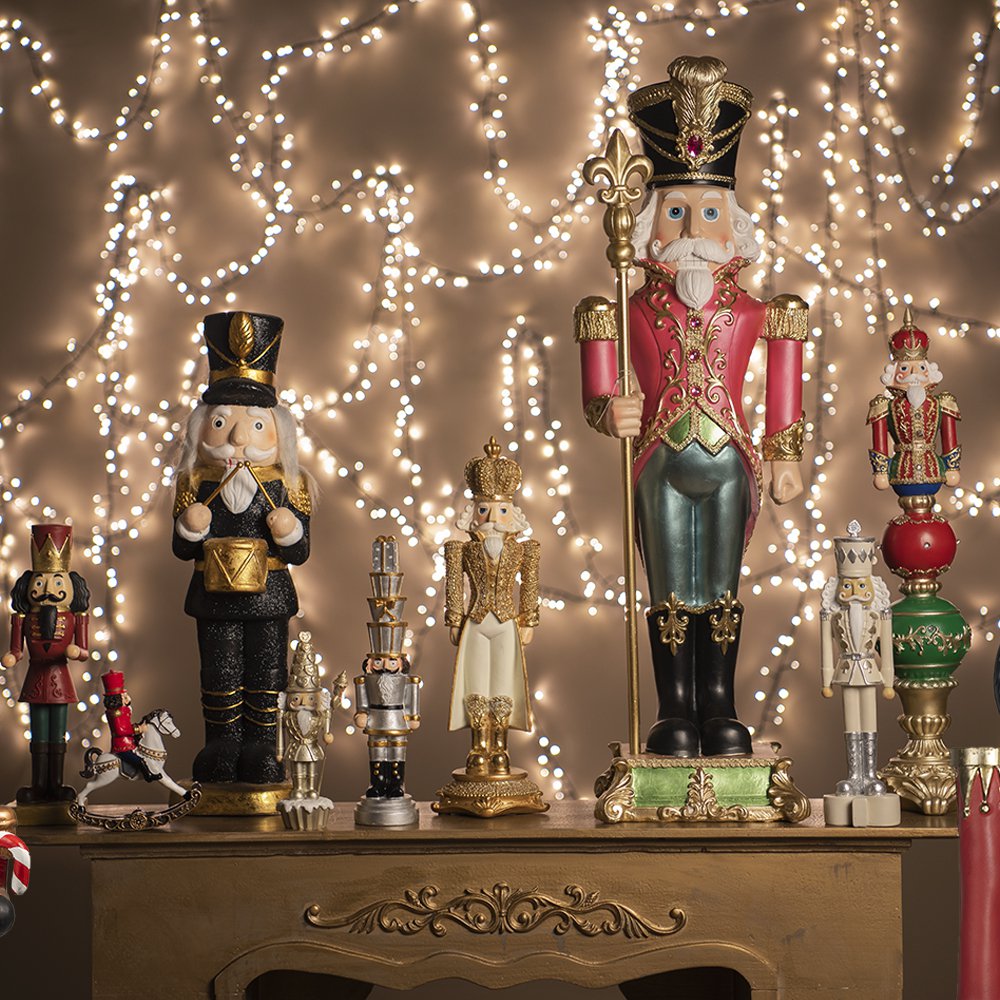 Kerstdecoratie Notenkraker 33 cm Zilverkleurig Polyresin