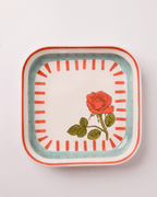 Serveerbord | Handgeschilderd keramisch rozenmotief | 2 maten | Geschenkdoos