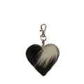 Sleutelhanger mini hart zwart 5cm