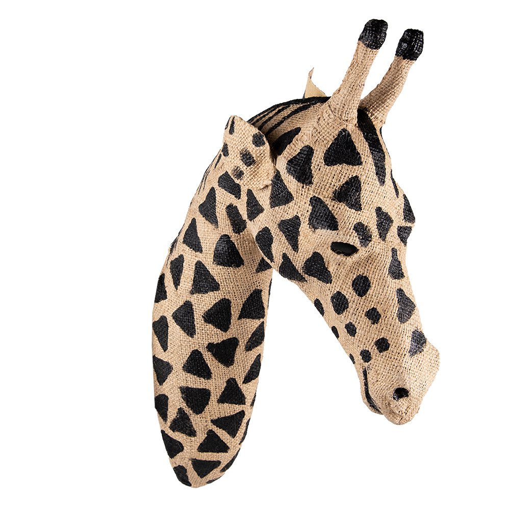 Wanddecoratie Giraf 82 cm Bruin Zwart Papier Muurdecoratie
