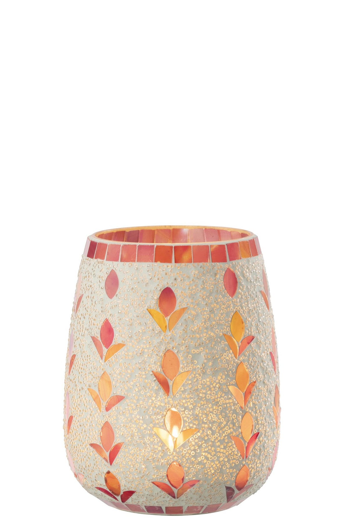 J-Line kaarshouder - glas - wit/fuchsia - L