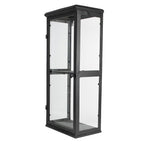Vitrinekast Zwart, IJzer en Glas 31x21x70 cm