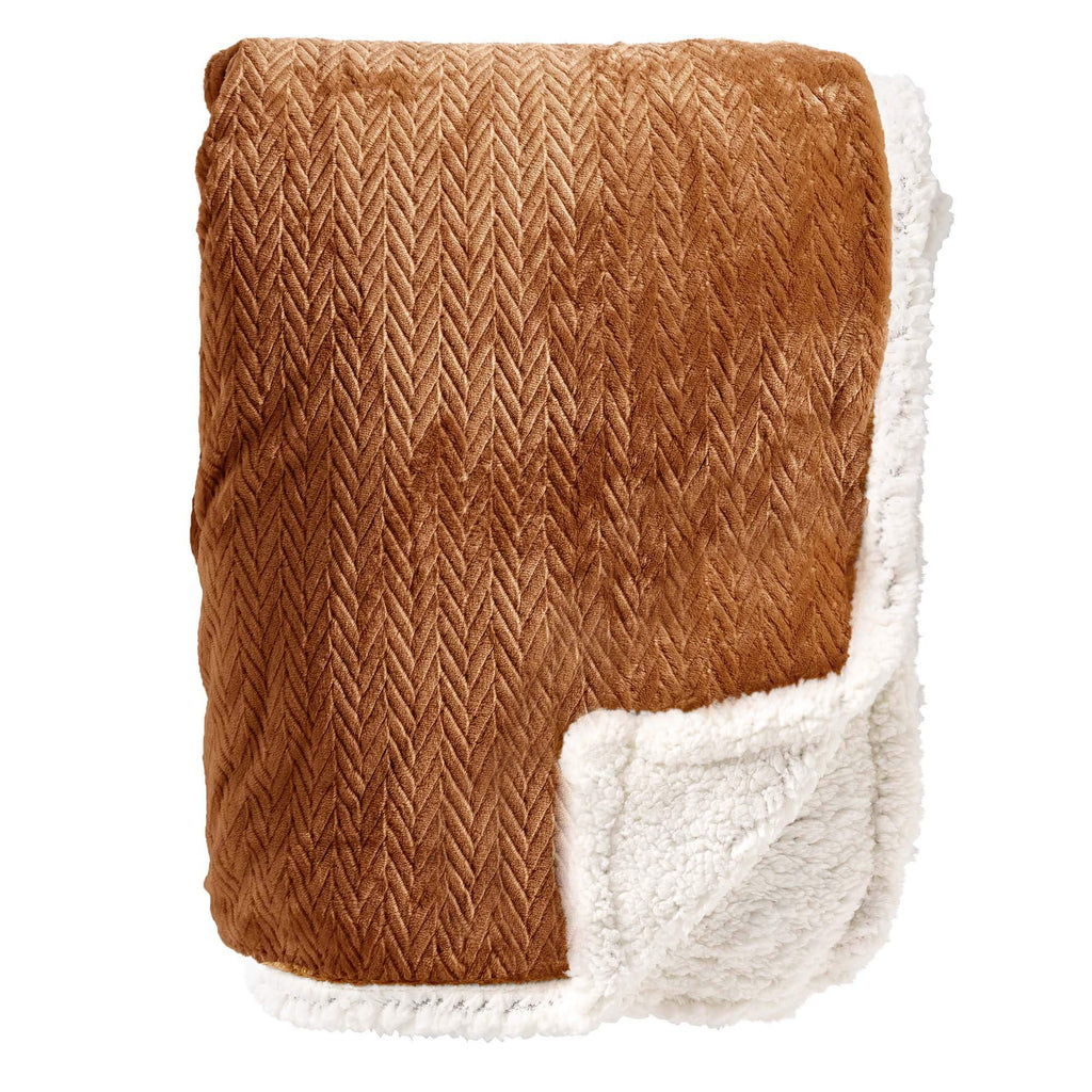 Dutch Decor Bobby - Plaid 150x200 cm - Tabaksbruin - bruin