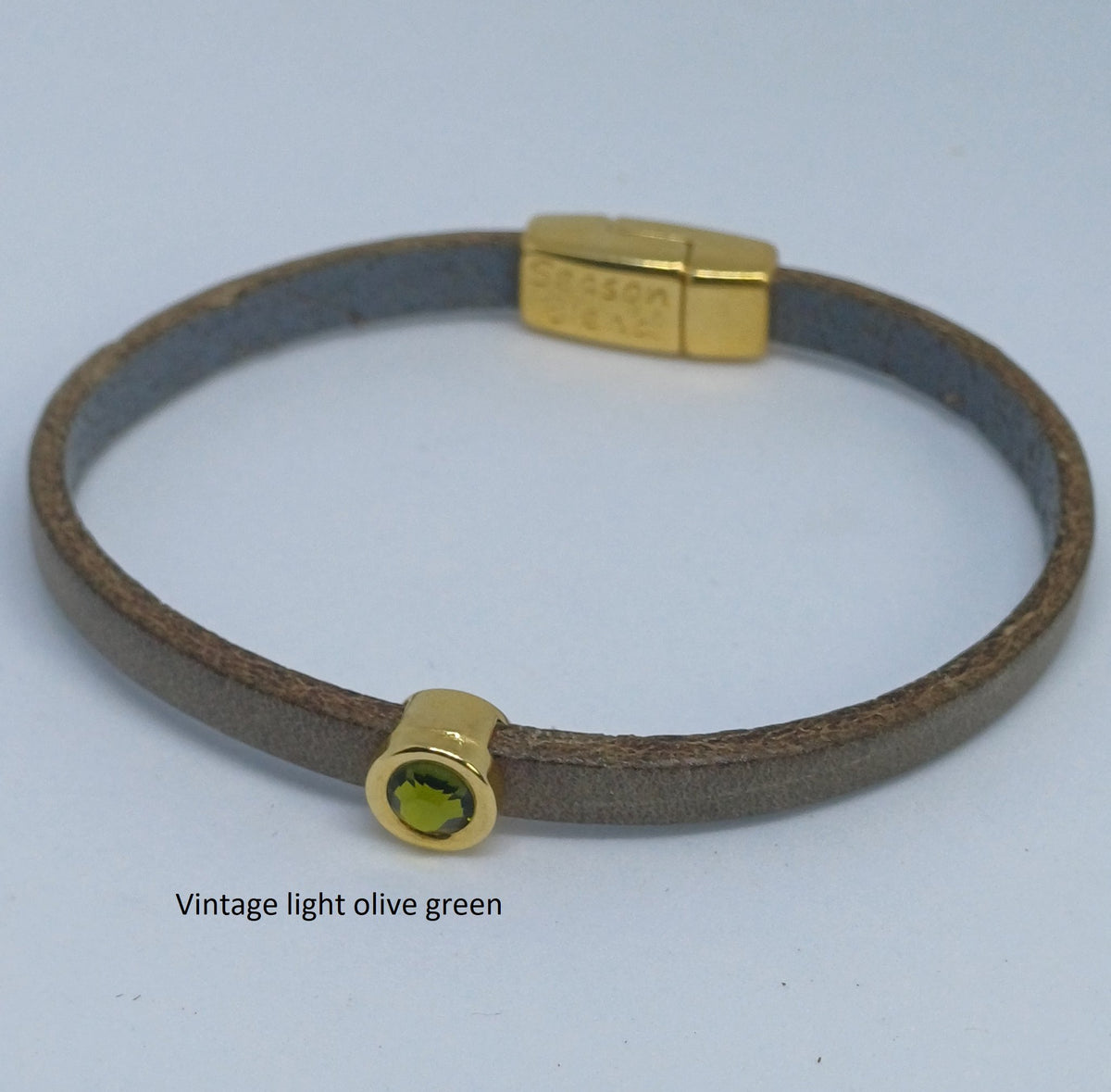 Shorty leren armband 24K verguld