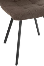J-Line Eetstoel Clark Metaal/Polyester Bruin