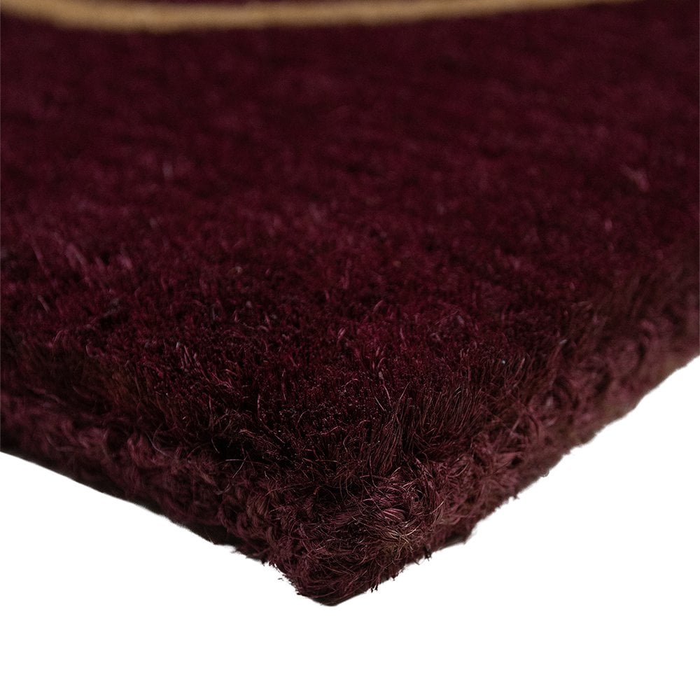 Kokosmat handgeweven hart rood 75cm