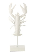 J-Line decoratie Kreeft Op Voet - polyresin - wit
