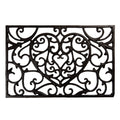 Deurmat Hart 59x39x2 cm Bruin Metaal