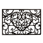 Deurmat Hart 59x39x2 cm Bruin Metaal
