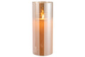 J-Line lamp blinkend - glas - goud - large - LED lichtjes