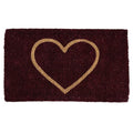 Kokosmat handgeweven hart rood 75cm