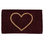 Kokosmat handgeweven hart rood 75cm