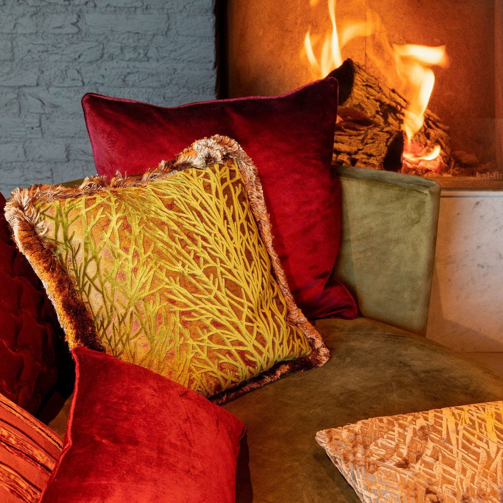 Chloe | Kussen | 50x50 cm Merlot | Rood | Hoii | Met luxe binnenkussen