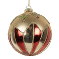 Kerstbal Ø 8x8 cm Goudkleurig Glas