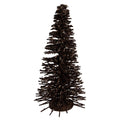 Kerstdecoratie Beeld Kerstboom Ø 17x30 cm Bruin Hout