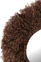 J-Line spiegel Rond Sisal - riet - bruin