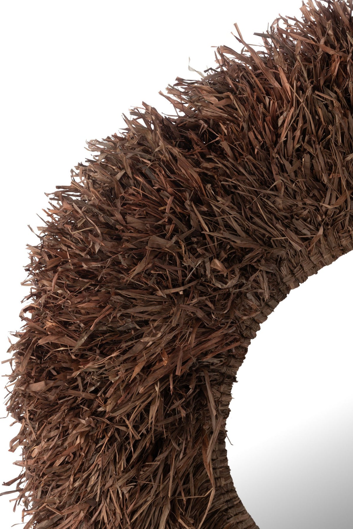 J-Line spiegel Rond Sisal - riet - bruin