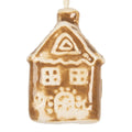 Kersthanger Huis 4x4x7 cm Bruin Keramiek