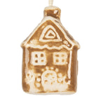 Kersthanger Huis 4x4x7 cm Bruin Keramiek