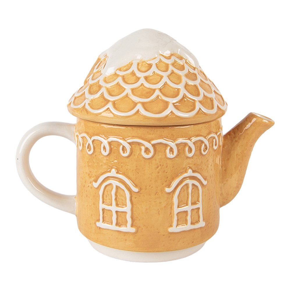 Tea for One Gingerbread house 550 ml / 450 ml Bruin Keramiek