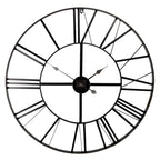 Wandklok Ø 80 cm Zwart Metaal Muurklok