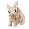 Decoratie Beeld Konijn 26x15x23 cm Beige Textiel