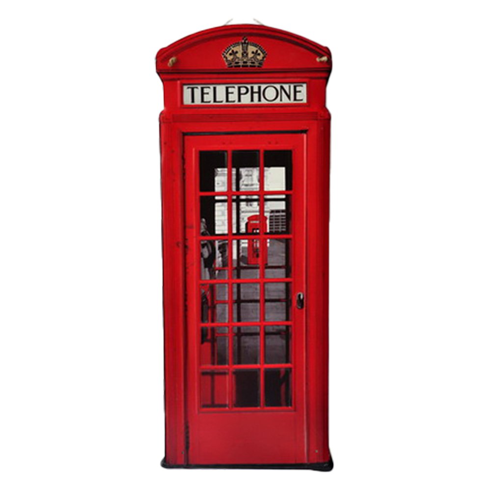 Wanddecoratie 30x75 cm Rood Wit IJzer Muurdecoratie