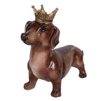 Decoratie Beeld Hond Teckel 35x14x28 cm Bruin Kunststof