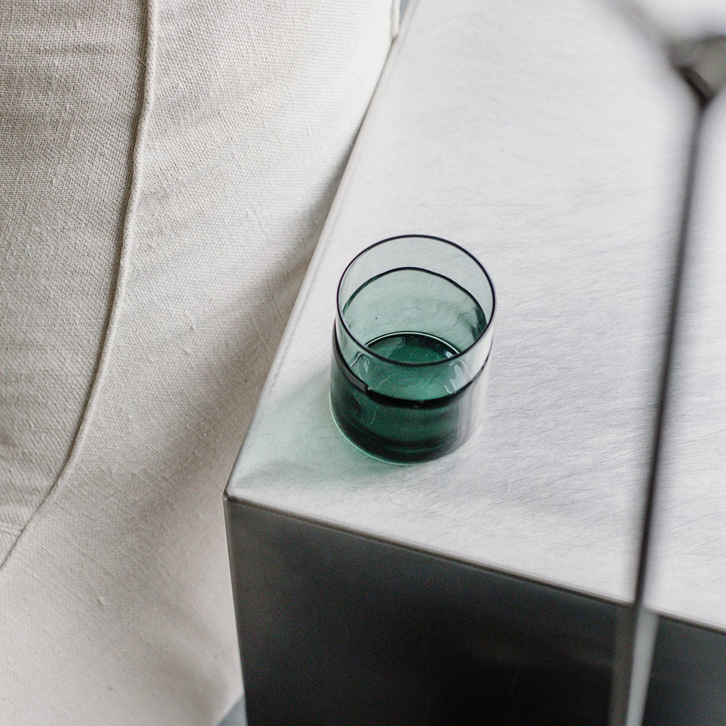 Glas 31,5cl groen Mono - Set van 2