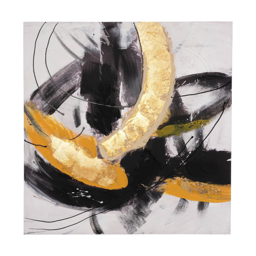 Schilderij Toshima Goud 100x100 cm