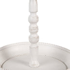 Etagère 2 laags Ø 27x41 cm Wit Metaal Vogel